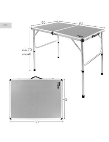 AKTIVE-MESA CAMPING PLEGABLE 90X60X70CM