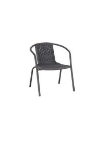SILLA APILABLE GEMMA DE ACERO GRIS ANTRACITA