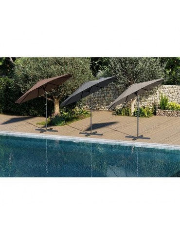 PARASOL ALUMINIO Ø3M. INCLINABLE TUBO Ø38MM.MARRON