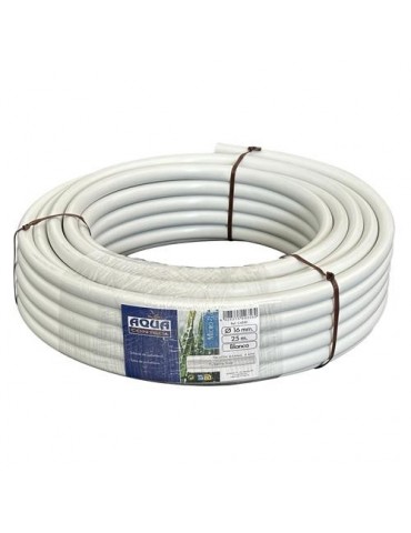 ROLLO 25M TUBERIA  PE 16 MM  BLANCA AQUACONTROL