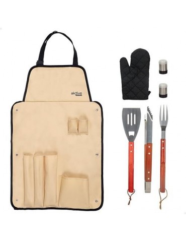 SET DELANTAL C/7 UTENSILIOS BARBACOA 63010