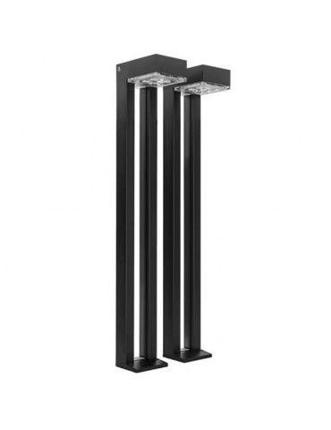 BALIZA SOLAR 100LM 4000K IP54 JUEGO 2UDS NEGRO