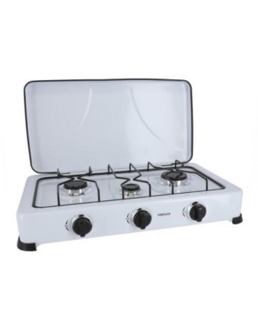 COCINA GAS ESMALTADA C/TAPA BLANCA 3 FUEGOS -34196