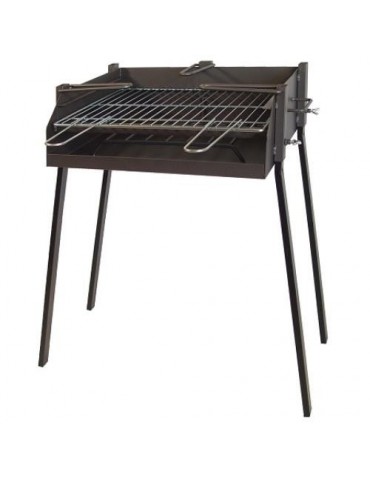 BARBACOA CUADRADA CON SOPORTE PAELLA 50X40X75 CMS.