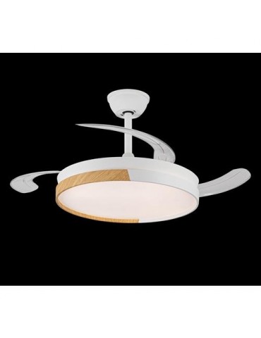 VENTILADOR TECHO RETRAC.DECORO 45W 4400LM BCO/MAD