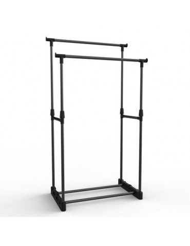PERCHERO DOBLE NEGRO 77X39X157CM 7HOUSE 80431
