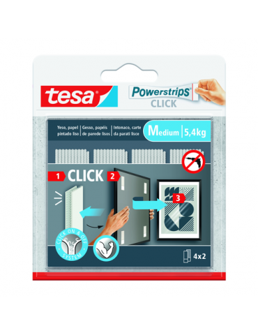 TIRAS CUELGA CUADROS POWERSTRIPS CLICK 4X2 MEDIANA