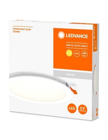 FOCO DOWNLIGHT SLIM 225MM 22W 3000K 230V BLANCO