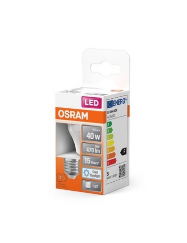 BOMBILLA LED ESFERICA 4.9W/865 E27 FRIA