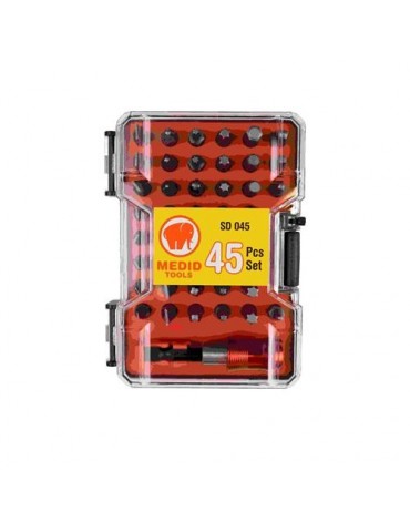 JUEGO 45 PUNTAS 6,3X25MM+ ADAPTADOR MAG SD045