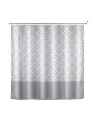 CORTINA DE DUCHA 180X200 POLIESTER GRIS 24687100