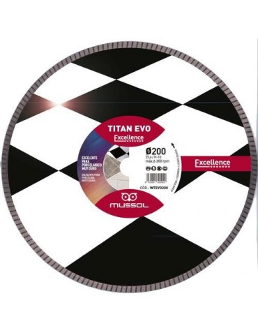 DISCO DIAMANTE TITAN EVO 250MM EJE 22,23/25,4MM