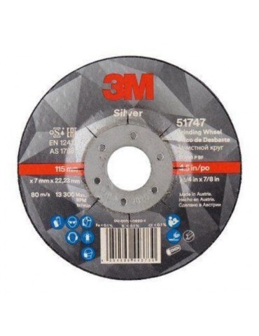 DISCO DESBASTE SILVER T27 127X7X22.23MM. PN51748