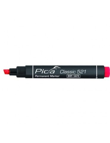 MARCADOR PERMANENTE PICA TIPO PINCEL ROJO