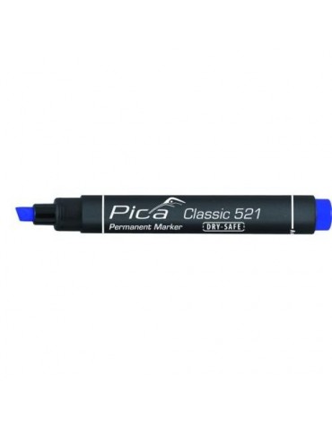 MARCADOR PERMANENTE PICA TIPO PINCEL AZUL