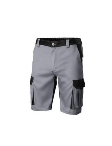 BERMUDA BICOLOR MULTIBOLSILLOS GRIS/NEGRO T-52