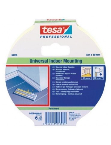 CINTA MONTAJE INTERIORES UNIVERSAL 5MX19MM.64958-8