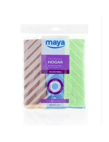 BAYETA MICROFIBRA HOGAR 40X40 (PACK-3) 7112