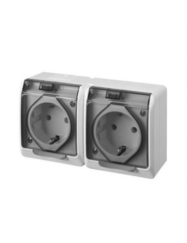 DOBLE BASE TT. LATERAL ESTANCO 16 AH. 250 V. IP54