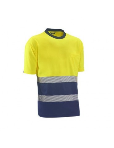 CAMISETA ALTA VISIBILIDAD LONDON AMAR/AZUL T.XL