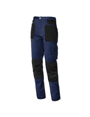 PANTALON STRETCH AZUL/ NEGRO 8730B-040 T. XS