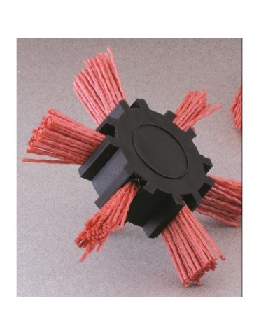 CEPILLO ABRASICO HELICE NYLON 100MM ESPIGA 6 GR80