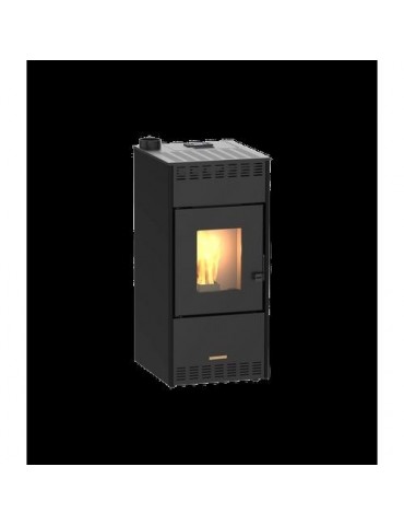 ESTUFA PELLET 10KW CANALIZADA MARENI 10 S NEGRA