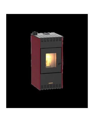 ESTUFA PELLET 10KW CANALIZADA MARENI 10 S ROJA