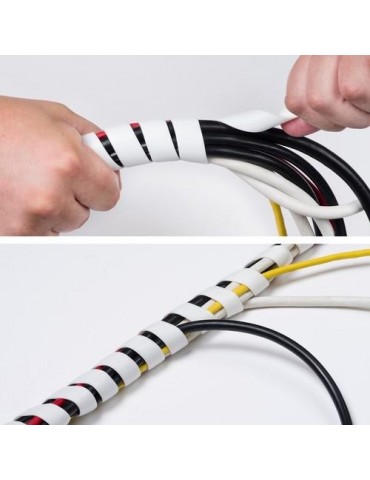 ESPIRAL CABLES BLANCO 2.5M 10-40MMØ CTW2.5W