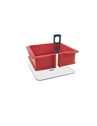 MOLDE SILIC DESMONTABLE CUADRADO BASE CRISTAL 21CM