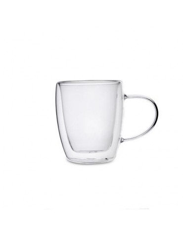 TAZA DOBLE PARED VIDRIO TRANSPAR 30CL SERENIA QUID