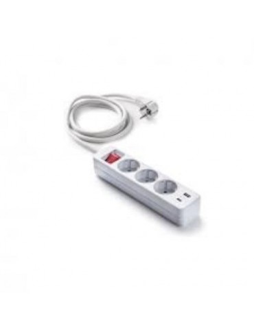BASE 3 TOMAS TT+2 USB C/CABLE 1.5M BLANCO 9/713