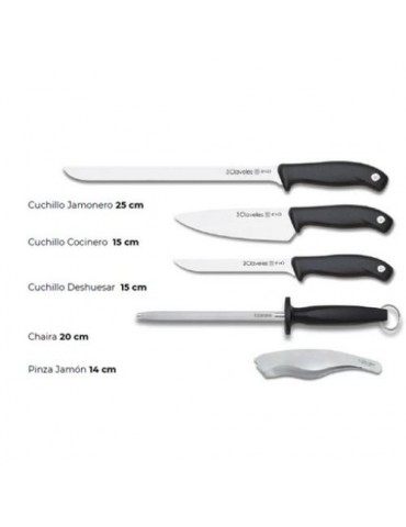 SET CUCHILLO JAMONERO EVO 5 PIEZAS 01940