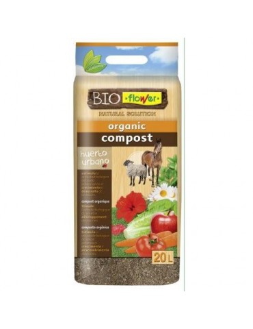 COMPOST ORGANICO 20 L. BIOFLOWER 4-80153