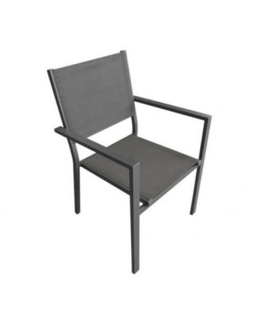 SILLA CON REPOSABRAZOS ALUMINIO GRIS OSCURO 804338