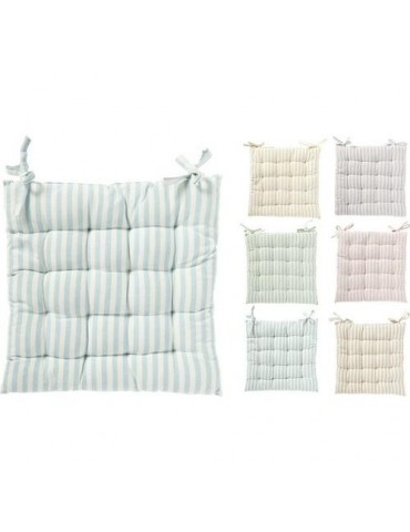 COJIN SILLA CUADRADO A RALLAS 40CM SURTIDO