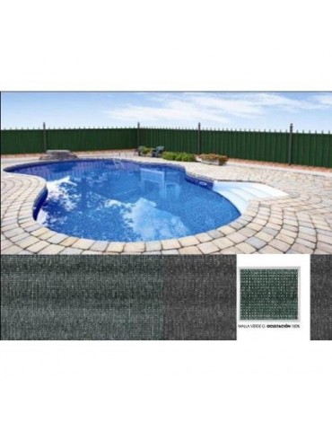 MALLA OCULTACION 100 % VERDE OSCURO ROLLO 1X5 M.