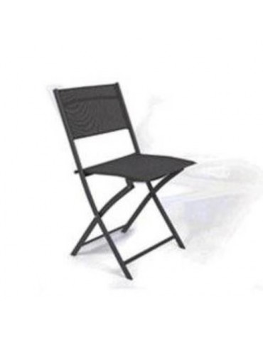 SILLA PLEGABLE ELEA GRIS OSCURO TEX/ACERO