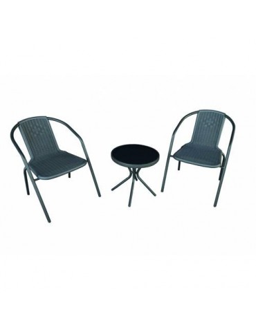 SET BALCON ACERO/POLIPR. GEMMA ANTRACITA SETBAL067