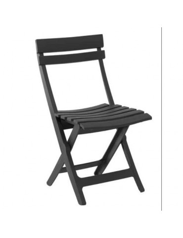 SILLA MIAMI PLEGABLE ANTRACITA 80X42X50CM. 490360