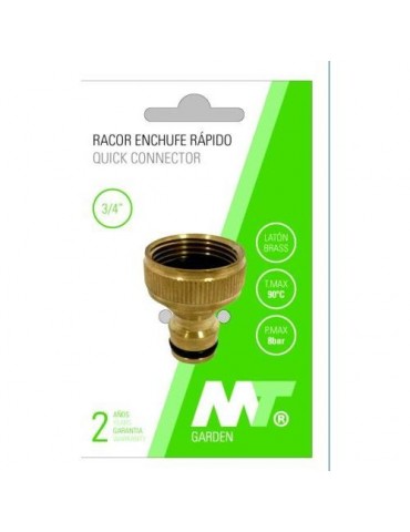 RACOR LATON ROSCA H 1' CON ENCHUFE RAPIDO MACHO