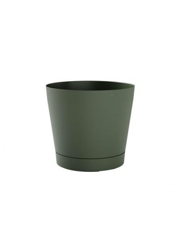 MACETA C/RESERVA AGUA+PLATO 29CM. VERDE