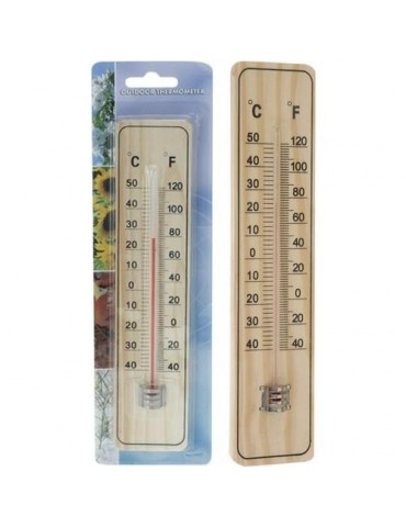 TERMOMETRO MADERA EXTERIOR 225X50X8MM