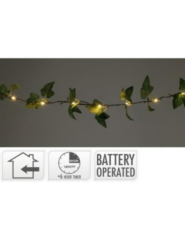 GUIRNALDA ENREDADERA LED HOJAS VERDE 290CM