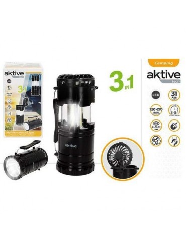 FAROL LINTERNA CAMPING C/VENTILADOR 3 EN 1 63103
