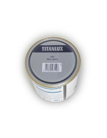 ESMALTE TITANLUX 750 ML. 503 001 GRIS ACERO