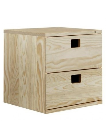 CAJONERA DINAMIC MADERA PINO 2 CAJONES 36,2X33CM
