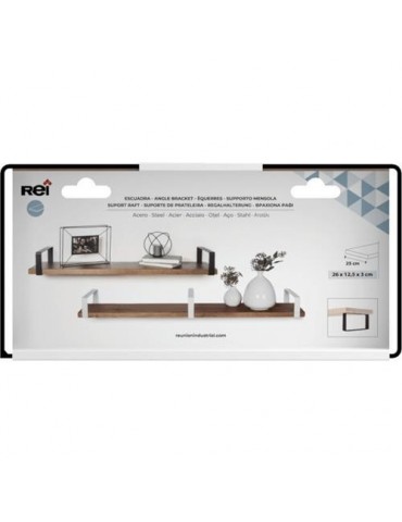 ESCUADRA BALDA INDUSTRIAL DECORATIVA 25MM NEGRO