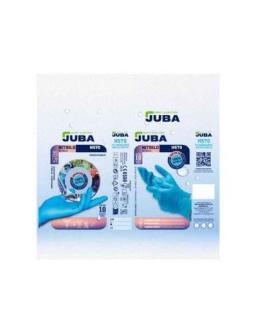 CAJA 10 GUANTES DESECHABLE NITRILO SIN POLVO T.8