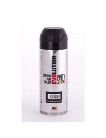 PINTURA SPRAY PINTY PLUS NEGRO MATE RAL 9005 520ML